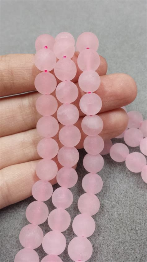 Rose Quartz Rose Quartz Beads 4mm Beads 8mm Beads Matte Etsy