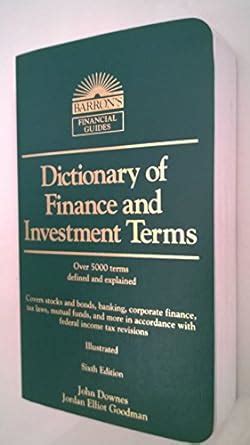 Amazon Dictionary Of Finance And Investment Terms Barron S