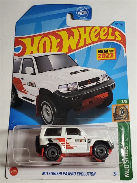 Hot Wheels Mud Studs Mitsubishi Pajero Evolution White Ebay