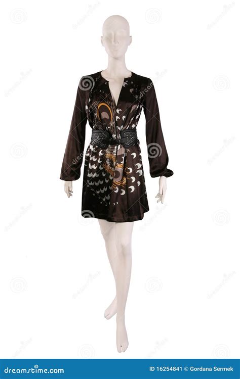 Brown silk dress stock image. Image of silk, modern, beauty - 16254841