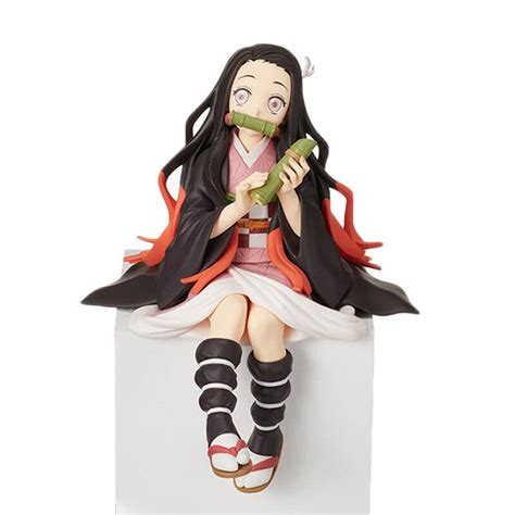 Buy Nezuko Kamado Demon Figure Anime Eating Rice Balls Sitting Pose ...