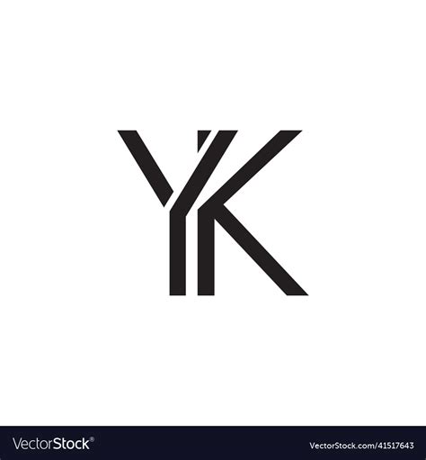 Yk Letter Logo Design Royalty Free Vector Image