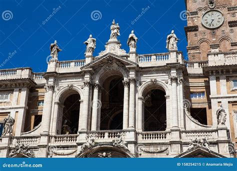 Historical Basilica of Saint Mary Major Built on 1743 in Rome Stock Image - Image of landmark ...