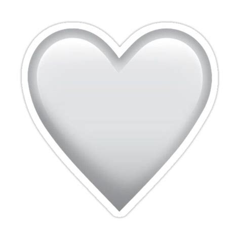 White Heart Emoji Sticker For Sale By Chelseam8 White Heart Emoji Heart Emoji White Heart