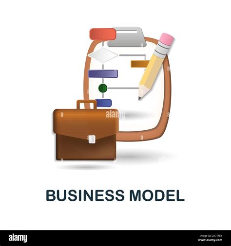 Business Model Icon 3d Illustration From Digitalization Collection