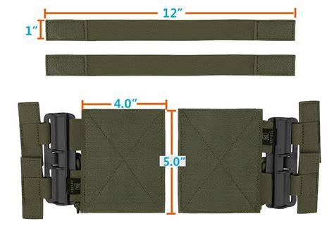 Krydex Quick Release Buckle Set Single Point Molle Quick Disconnect