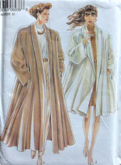 Swing Coat Sewing Pattern Uncut New Look 6938 Sizes 8 18