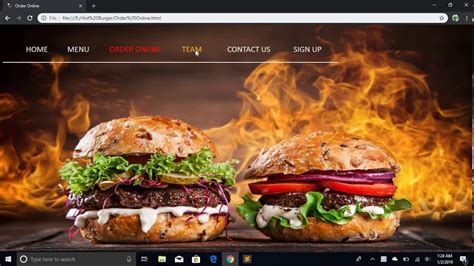 Restaurant Web Design Using Html And Css Youtube