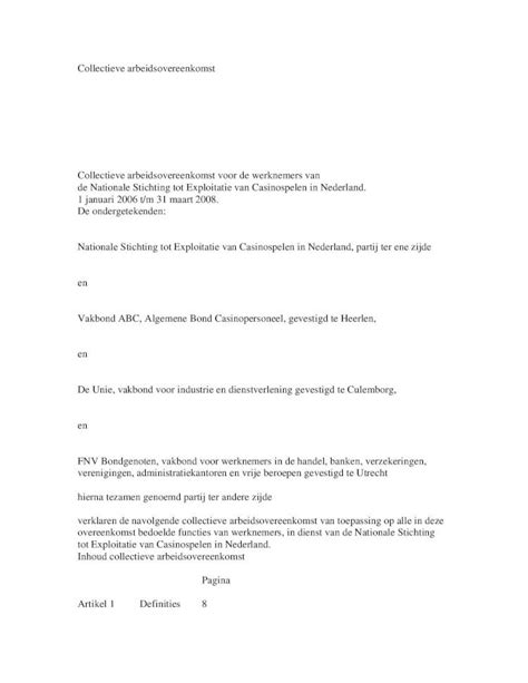 Pdf Collectieve Arbeidsovereenkomst Collectieve