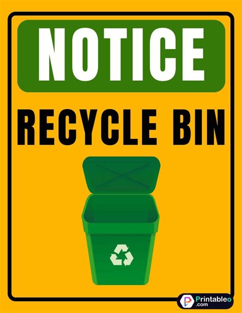 33 Printable Recycle Signs Printableocom