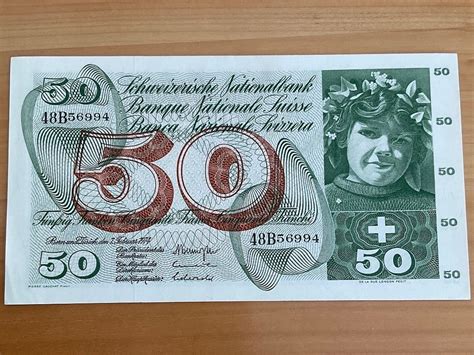 Schweizer Franken Banknote Ungefaltet Kaufen Auf Ricardo