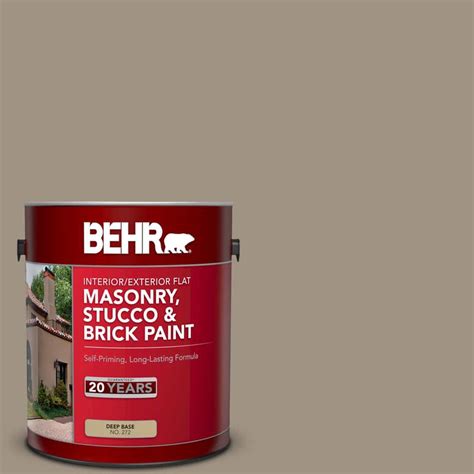 BEHR 1 Gal BNC 24 Shadow Taupe Flat Interior Exterior Masonry Stucco