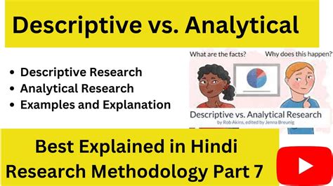 Descriptive Vs Analytical Research In Hindi Thinking Literature Research Methodology Part 7