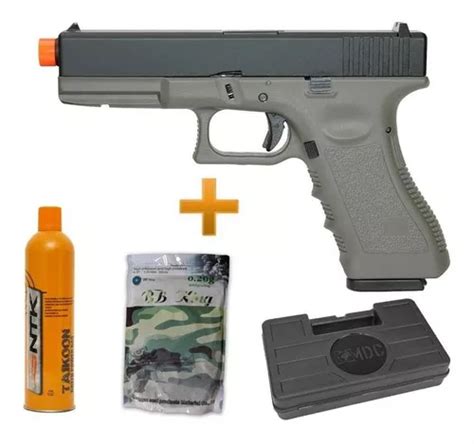 Pistola Airsoft Gbb Glock R17od Blowback Army Armament Kit MercadoLivre