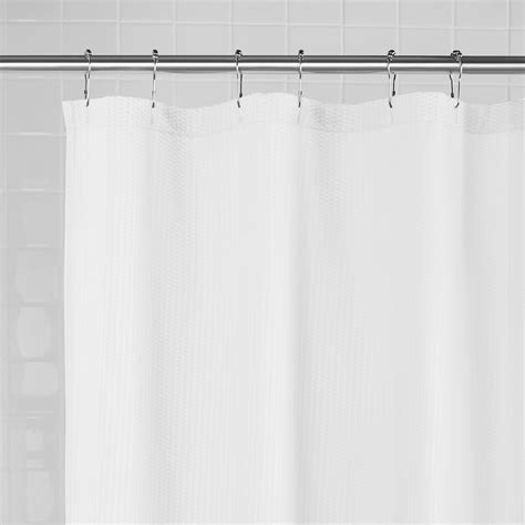 Water Repellent Textured Fabric Shower Curtain Liner White Mainstays