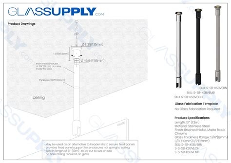Vertical Ceiling Support Bar