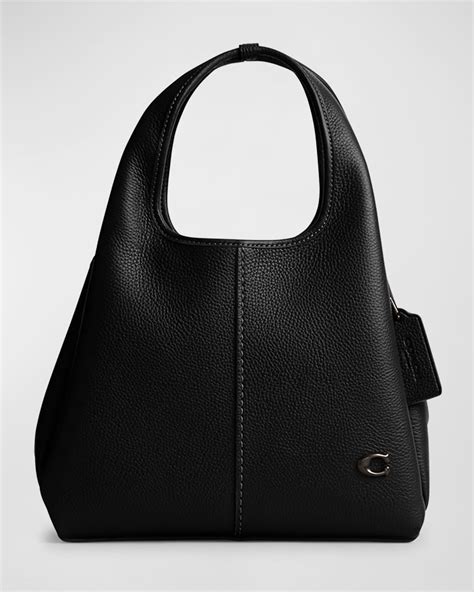 COACH Lana 23 Pebbled Leather Shoulder Bag in Black | Lyst