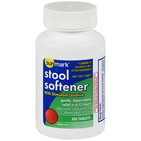 Sunmark Stool Softener With Stimulant Laxative Tablets Ct