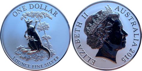 Australien 1 Dollar 2015 Känguru 1 Oz Silber BU MA Shops