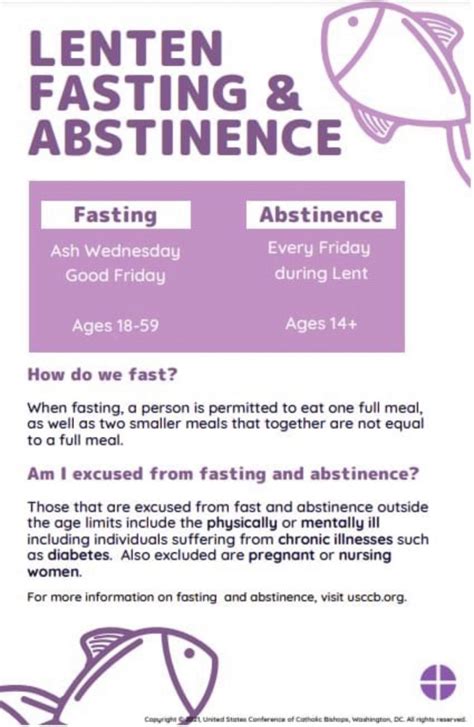 Lenten Fasting And Abstinence St Mark The Evangelist Parish