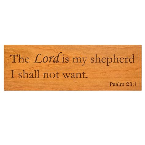 Bible Verse Wall Art Wood Sign Psalm The Lord Is My Shepherd