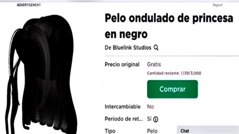 CONSIGUIENDO PELO ONDULADO COLOR NEGRO ARTÍCULO LIMITED UGC EN ROBLOX