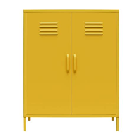 Realrooms Shadwick Door Metal Locker Style Accent Storage Cabinet