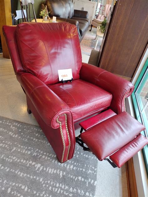 Burgundy Leather Barcalounger Recliner Roth And Brader Furniture