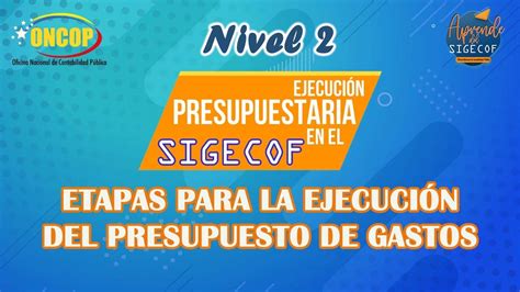 Etapas para la Ejecución del Presupuesto de Gastos YouTube