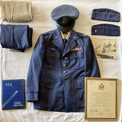 ORIGINAL WW2 PILOT UNIFORM LOT USAF 1950s AIR FORCE BLUE WOOL PHOTO ...