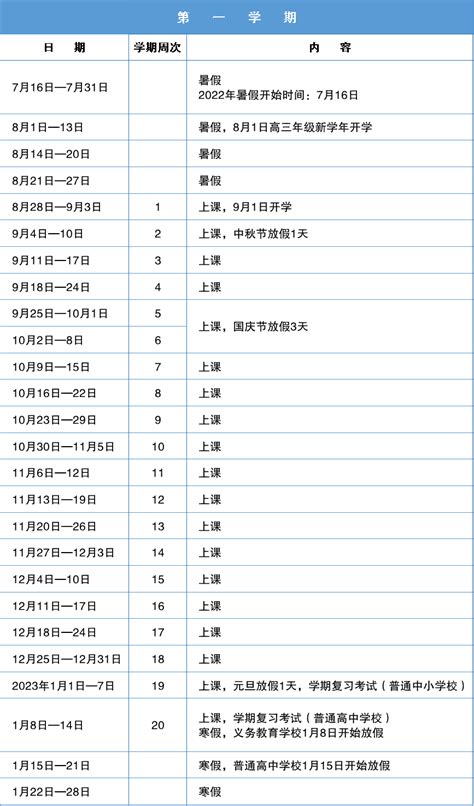 深圳中小学暑假2022放假安排表 深圳市2022 2023学年校历一览 闽南网