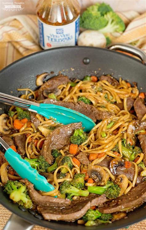 Teriyaki Beef And Broccoli With Udon Noodles Scattered Thoughts Of A