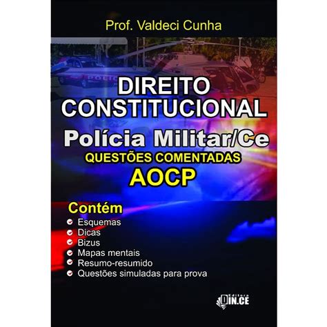 Livro direito constitucional questões aocp COMENTADAS PMCE 2020 no Shoptime