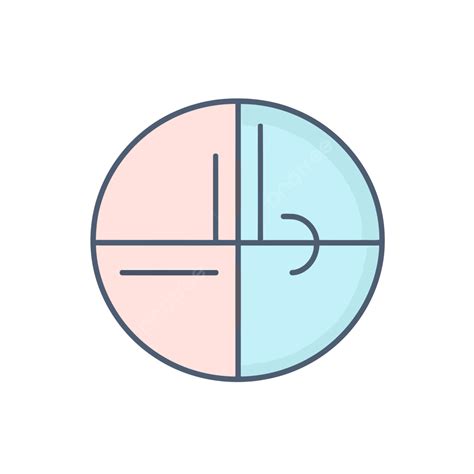 An Icon With Three Different Circular Sections Vector Dividing Lineal Icon Flat Icon Png And