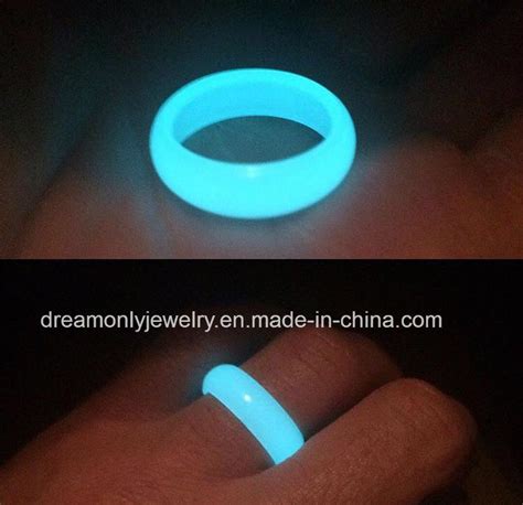 Glow In The Dark Ring Carbon Fiber Ring Luminous Epoxy Ring Glowing