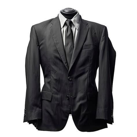 Premium Ai Image A Stylish Black Suit And Tie Displayed On A Mannequin