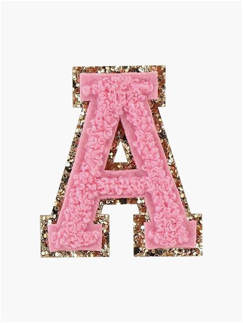 The Letters Are Made Out Of Pink And Gold Glitters With An Upper