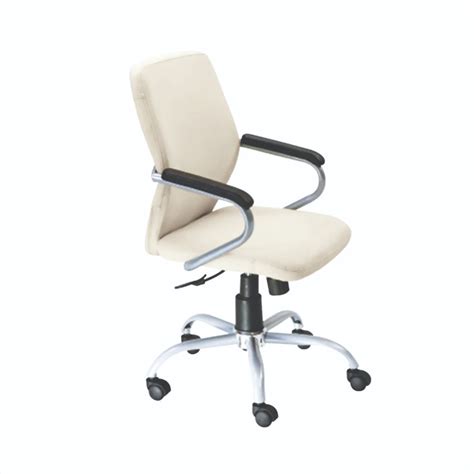 Mid Back SK 311 White Workstation Chairs For Office Fixed Arm At Rs