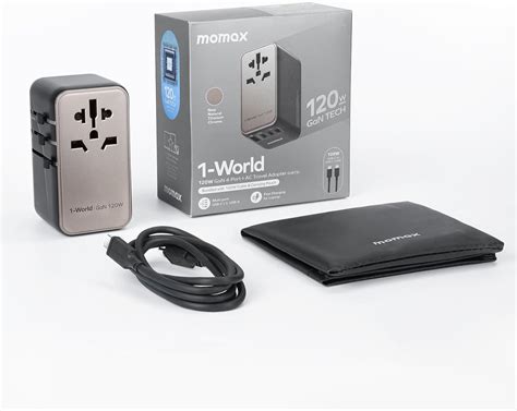 Momax W Gan Adattatore Universale Da Viaggio Carica Rapida Usb C