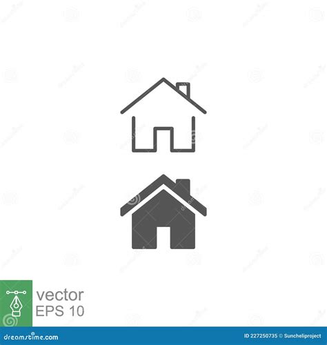 Small House Icon Elements Of Architecture For Real Estate Concept