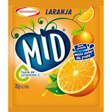 Refresco em Pó Mid Laranja 25g