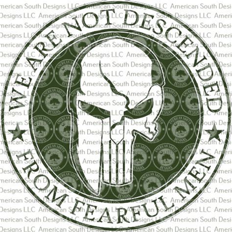 We Are Not Descended From Fearful Men Spartan Punisher Svg Etsy