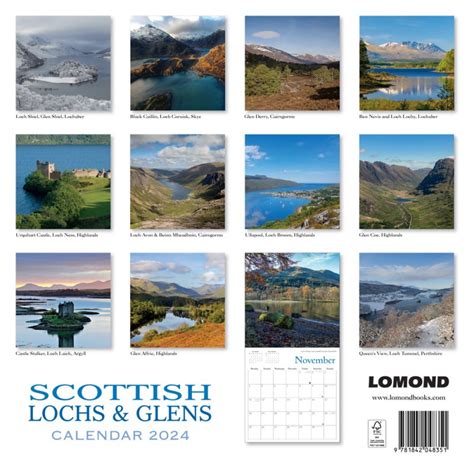 Zz Calendar Scottish Lochs Glens For V Op