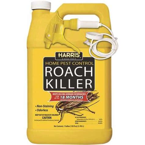 Harris HRS-128 Roach Killer, Liquid, Spray Application, 1 gal