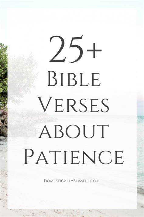 Bible Verses About Patience