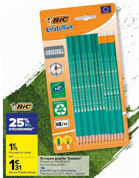 Promo Crayons Graphite Evolution Bic Chez Carrefour Icatalogue Fr