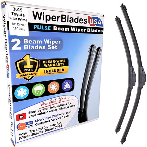 2019 Toyota Prius Prime Beam Wiper Blades Wipers w/1yr Warranty (Set of