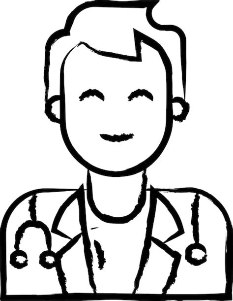 Premium Vector Male Doctor Hand Drawn Vector Illustration