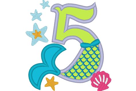 Mermaid Tail Birthday Number Mermaid Numbers Birthday Outfit Etsy