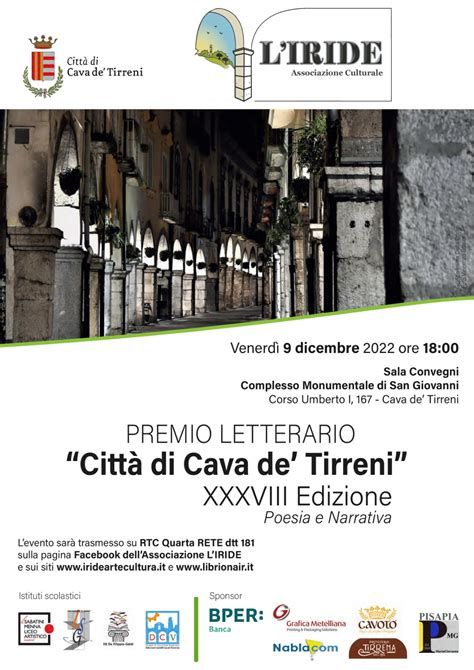 Tutto Pronto Per Il Gran Finale Del Premio Letterario Citt Di Cava De